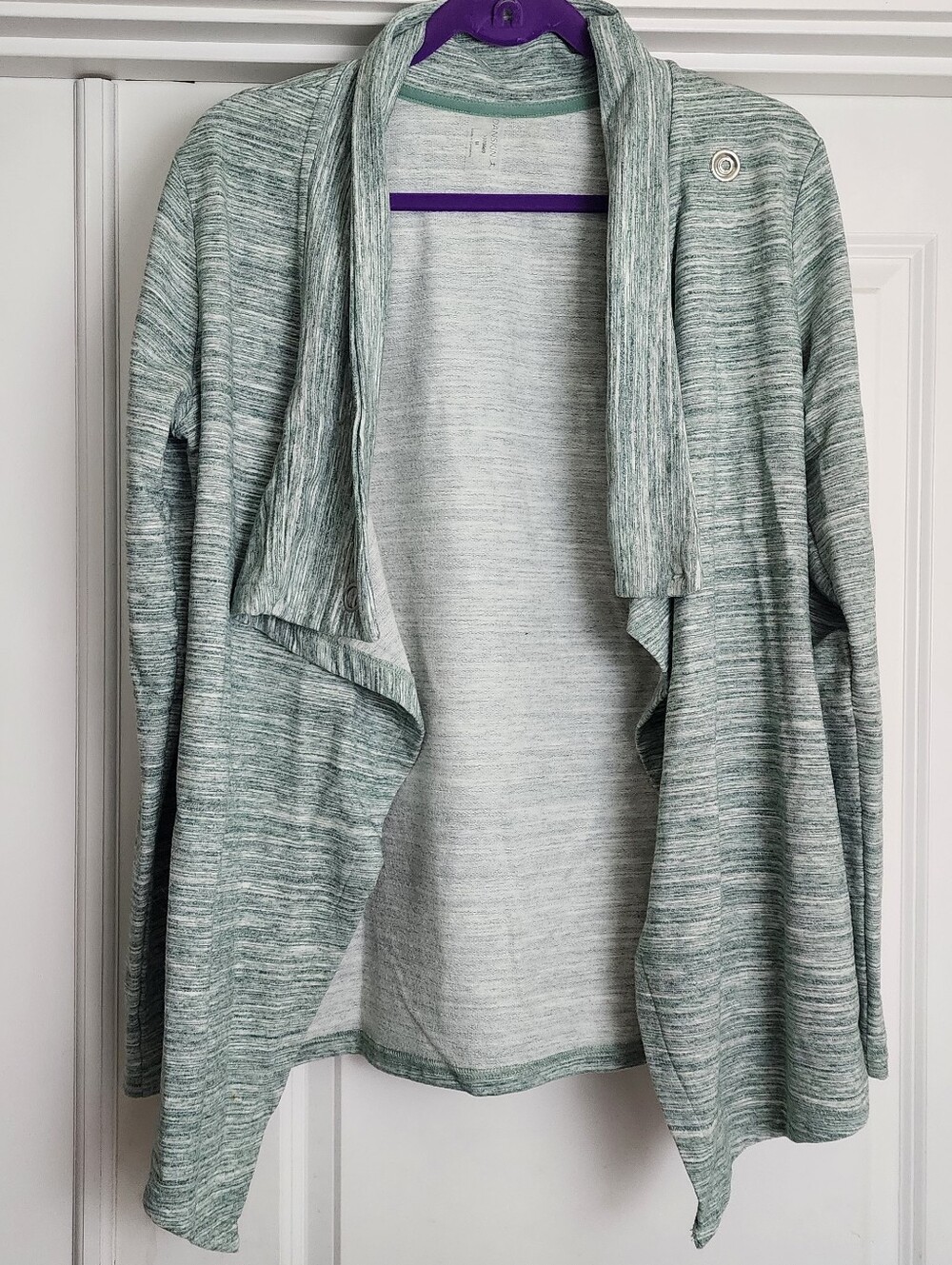 Danskin Light Green Open-Front Women's Sweater Cardigan